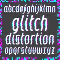 Glitch distortion font