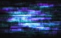 Glitch effect. Color overlay shapes. Abstract digital noise. Video problem template. Broken TV error. Modern cyberpunk