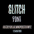 Glitch font with distortion effect Royalty Free Stock Photo