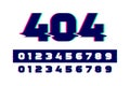 Glitch font numbers Royalty Free Stock Photo