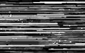 Glitch lines texture. VHS analog distortion. White and black horizontal lines. Analog tv stripes. Grunge wallpaper with