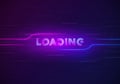 Vector Illustration Cyber Loading Screen In Neon Color Royalty Free Stock Photo
