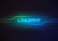 Loading Interface With Cyber Glitch Effect Royalty Free Stock Photo