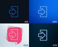 Login arrow line icon. Sign in.