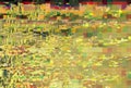 Glitch pixel data moshing digital noise,  abstract yellow Royalty Free Stock Photo