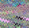 Glitch psychedelic background. Old TV screen error. Digital pixel noise abstract design. Photo glitch. Television signal