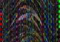 Glitch psychedelic background. Old TV screen error. Digital pixel noise abstract design. Photo glitch. Television signal