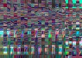 Glitch psychedelic background Old TV screen error Digital pixel noise abstract design Photo glitch Television signal Royalty Free Stock Photo