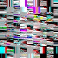 Glitch psychedelic background Old TV screen error Digital pixel noise abstract design Photo glitch Television signal Royalty Free Stock Photo