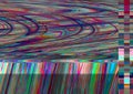 Glitch psychedelic background Old TV screen error Digital pixel noise abstract design Photo glitch Television signal Royalty Free Stock Photo