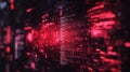 Glitch red data stream displaying programming code Royalty Free Stock Photo