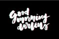 Glitch slogan Good Morning vector print for t-shirt print.