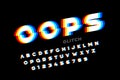 Glitch style font design