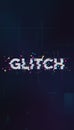 Glitch text with digital pixel distortion background Royalty Free Stock Photo