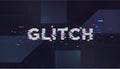 Glitch text displaying distortion and technical error concept Royalty Free Stock Photo