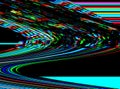 Glitch TV Techno psychedelic background. Old VHS screen error. Digital pixel noise abstract design. Photo glitch