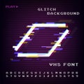 Glitched Abstract Design. Distorted Glitch Style Retro Background. VHS - Banner, Poster, Flyer, Brochure. Vecto