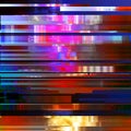 Glitched abstract vector background made of colorful pixel mosaic. Digital decay, signal error, television fail. Trendy