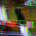 Glitched abstract vector background made of colorful pixel mosaic. Digital decay, signal error, television fail. Trendy