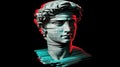 Glitched Grecian Bust, A Modern Digital Renaissance Royalty Free Stock Photo