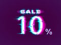 Glitched Sale up to 10 off. Distorted Glitch Style Modern Background