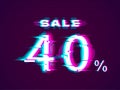 Glitched Sale up to 40 off. Distorted Glitch Style Modern Background