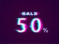 Glitched Sale up to 50 off. Distorted Glitch Style Modern Background