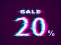 Glitched Sale up to 20 off. Distorted Glitch Style Modern Background