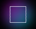 Glitched Square Frame Design. Distorted Glitch Style Modern Background. Glow Design for Graphic Design - Banner, Poster