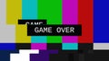 SMPTE color bars glitch game over