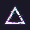 Glitched triangle frame