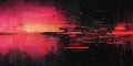 Glitching computer code with fragmented pixels, neon red error messages, and corrupted data streams
