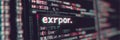 Glitchy Error Message Displayed on Computer Screen With Blurred Code Indicating a Problem in Software Operation Royalty Free Stock Photo