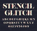 Glith font and numbers