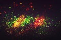 Glitter bokeh lighting effect Colorfull Blurred abstract background for birthday, anniversary, wedding, new year eve or Christmas Royalty Free Stock Photo