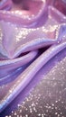 Glitter bokeh of satin fabric for background. Textile close up