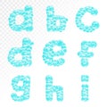 Glitter bubble letters vector