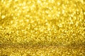 Glitter defocused abstract background with blurry lights, stars. Christmas festive texture. New year party Royalty Free Stock Photo