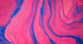 Glitter fluid flow paint mix layers pink blue ink Royalty Free Stock Photo