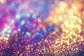 glitter gold bokeh Colorfull Blurred abstract background for birthday, anniversary, wedding, new year eve or Christmas