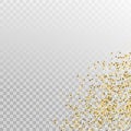 Glitter gold corner vector template banner.