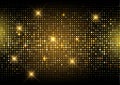 Glitter gold disco lights background Royalty Free Stock Photo