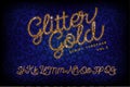 Glitter Gold Handwritten alphabet