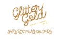 Glitter Gold Handwritten alphabet