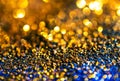 glitter gold lights grunge background, glitter defocused abstract Twinkly Lights Stars Christmas light Background..