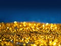glitter gold lights grunge background, glitter defocused abstract Twinkly Lights Stars Christmas light Background.. Royalty Free Stock Photo
