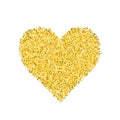 Glitter golden heart