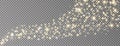 Glitter golden star and light. Christmas Holiday banner with glow particle. Sparkle gold bokeh. Luxury background. Magic Royalty Free Stock Photo