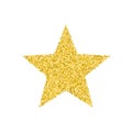 Glitter golden star.