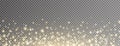 Glitter golden stars and light frame. Sparkle gold bokeh. Twinkle fairy bulb. Shine luxury background. Christmas Holiday Royalty Free Stock Photo